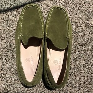 Green mocassins